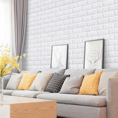 3D Foam Brick Wall Panels Stickers Self Adhesive Waterproof Living