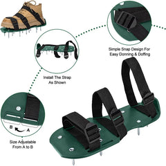 1 Pair Lawn Aerator Shoes for Grass Heavy Duty Spike Shoes with