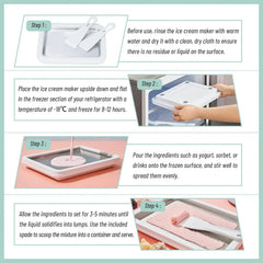 Multifunctional Rolled Ice Cream Maker Cold Sweet Fried Ice Pan DIY Household Frozen Yogurt Maker for Homemade Stir Fry Ice Tray