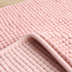 Chenille Bath Mats Encrypted Thickened Short Plush Strong Water-absorbent Non-slip Bathroom Rug Carpet Quick-drying Foot Mat