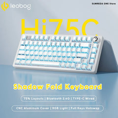 Leobog Hi75C Pro Aluminum Wireless Mechanical Keyboard | Tri-Mode 2.4G Bluetooth Wired | 81-Key Hot-Swap RGB Gaming Keyboard