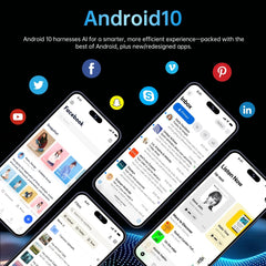 IVMI 17Pro Max Smartphones Android 10.0 Dual SIM 6.7"Display 3GB RAM 16GB ROM WIFI Bluetooth Play Store 4G Small Mobile Phone