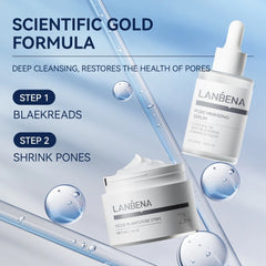 LANBENA Blackhead Removing Nose Strips and Pore Minimizing Serum Set Nose Mask