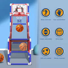 Basketball Game Set Kids Basketball Hoop for Indoor Outdoor with 4