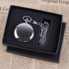 Luxury Gold Quartz Pocket Watch Gift Box Set For Family Fashion Casual Necklace Pendant Unisex Pocket&Fob Chain Watches with Box