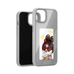 NFC Smart Screen Projection E Ink Painting Picture Phone Case For iPhone 17Pro Max 16 15 14 13 12Pro Cartoon Cover Battery Free