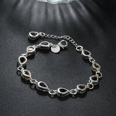 Wholesale 925 Sterling silver Noble charm Bracelets Zircon chain crystal Jewelry fashion for women wedding lady cute