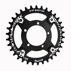 ALLTOO Bike Part Bicycle Crankset Bafang 104BCD Motor Aluminum Alloy Chainring Mid Drive Adapter For Electric E-bike 32T-52T