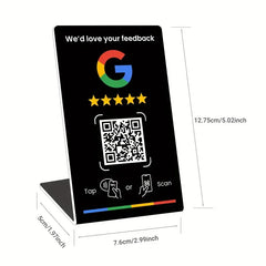 Nfc 215 programmable QR code Google Review Card NFC station table NFC Instagram Facebook TK card standing brand bracket