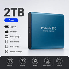 Space Efficient External Hard Drive 2TB Portable Mobile Hard Disk for Family Daily Photo Saveing PC Laptop