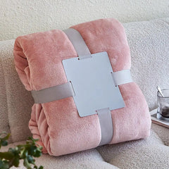 Durable Blanket Solid Color Flannel Throw Blanket Lightweight Plush Bed Cover Soft Fuzzy Sofa Blanket for Cozy Nap Sleeping