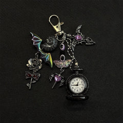 Original Hollow Heart Pocket Watch Chain Keychain Design Steampunk Clock Vintage Necklace Pendant Jewelry Watch Men Women Gift