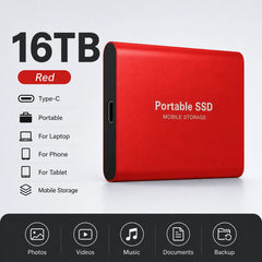 Space Efficient External Hard Drive 2TB Portable Mobile Hard Disk for Family Daily Photo Saveing PC Laptop