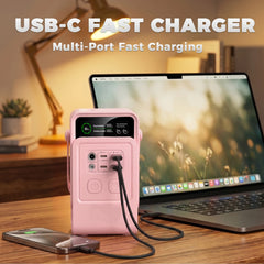 CTOLITY 200W Portable Power Station, 192Wh 60000mAh Solar Generator Storage Energy Power Bank For Camping Travel RV Home