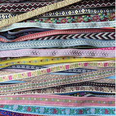 5 Yards 1~3CM Geometric Flower Designs Are Selling Well Embroidered Jacquard Ribbon Decorative Clothing Dog Chain Curtains