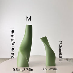2 Piece Set of Special-Shaped Double Vase, Creative Dried Flower Vase