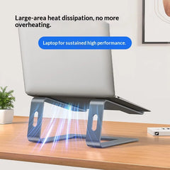 Ergonomic Aluminum Laptop Stand with Cooling & Non-Slip Design, Adjustable Portable Notebook Riser for 10-17 Inch MacBook Dell