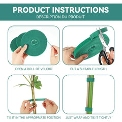Tutors for Plants Self-adhesive Plant Nylon Cable Tying Climbing Plant Support Green Fastener Tape Reusable Care Garden Supplies