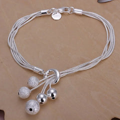 Fine 925 Sterling Silver Noble Nice Chain Solid Bracelet for Women Men Charms Party Gift Wedding Fashion Jewelry Hot Model