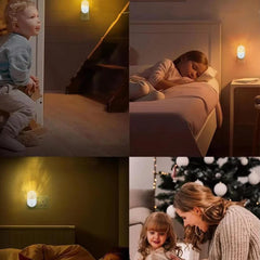 RGB Plug in Night Light Color Changing Dusk to Dawn Wall Socket Wireless LED Nightlight for Kid Living Room Bedroom Bedside Lamp