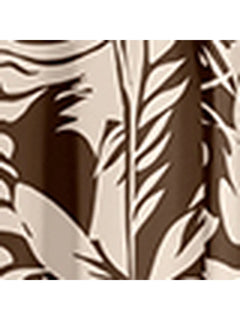 Summer Plus Size Women's New Coffee Color Short-Sleeved Top + Tropical Plant Print Wide Leg Pants Long Pants Two-Piece Set