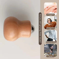 Facial Roller Mini Massager Handheld Wooden Acupressure Tool for Face Neck Shoulder Muscle Relaxation Skin Care Stress Relief