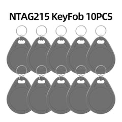 NTAG215 NFC KeyFob Waterproof Rewritable Keychain 504 Bytes Compatible with Amiibo & Apple Shortcuts for iOS Android