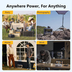 VTOMAN FlashSpeed 2400 Portable Power Station, 1408Wh LiFePO4 Battery, 2400W (Peak 3200W), 58-Min Fast Charge, UPS Solar Generator for Home Backup, Camping, RV, Off-Grid Living & Emergency Power