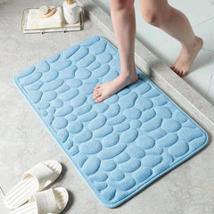 40x60cm/50x80cm Bath Rugs Mat Non Slip Cobblestone Embossed Carpets