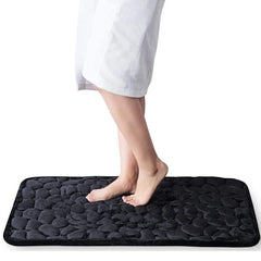 40x60cm/50x80cm Bath Rugs Mat Non Slip Cobblestone Embossed Carpets