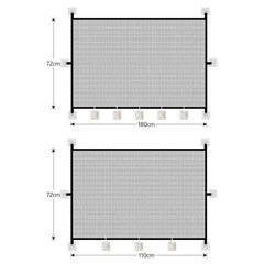 New Portable Retractable Pet Barrier Fences Folding Mesh Pet Safety Gate with Hooks Anti-Escape Dog Isolation Gate Stairs