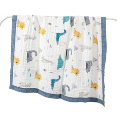 Baby Blankets 6 Layers 100% Cotton Gauze Breathable Infant Wrap Soft Absorbent Newborn Swaddle Blankets Cartoon Baby Bath Towel