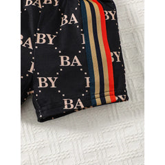2PCS Summer Toddler Baby Boy Clothing Set T-Shirt Letter Short Sleeve