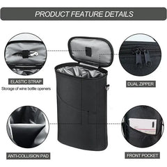 -Wine Bottle Bag Soft Cooler Wine Bottle Insulated Bag For Wine Thermal Outdoor Bag For Travel Carrier Tote Wine Glass