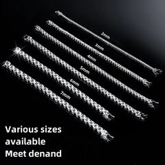 Factory Price Real S925 Sterling Silver Plated 18K Gold 5A Grade Zircon Black Tennis Bracelet for Men and Women Fashion Jewelry