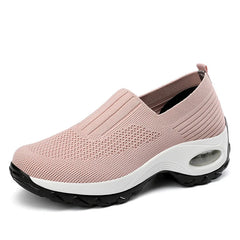 Breathable Mesh Slip-On Sports Shoes Comfortable Thick Bottom