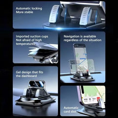 Car Phone Mount Anti Slip Silicone Dashboard Phone Holder 360-Degree