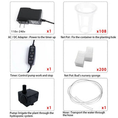 3-Layer/108 Sites Hydroponics Growing System Kits PVC Pipe Soilless Cultivation Garden Vegetables Herbs Planting Tools