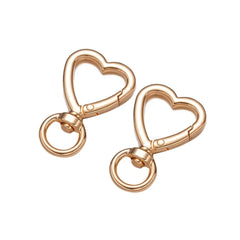 5Pcs Heart Shape Rotation Alloy Lobster Spring Clasps Openable Key Ring  Hook Carabiner Connector Dog Chain Buckles DIY Jewelry