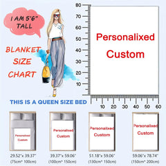1 Piece of Custom Personalized Blanket with Image Upload DIY Flannel