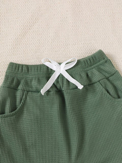 2Pcs Baby Boy Set Mom's Boy Letter Pattern Short Sleeve+Shorts Set Suitable for 0-3 Year Old Boys Summer Sports and Leisure Set