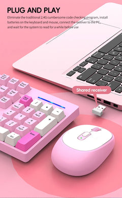 Shipadoo Wireless Gaming Keyboard and Mouse Combo for Laptop, Desktop, and Office Use