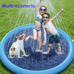 65/100cm Thickened Dog Spray Water Play Mat Cat Playmat Letter Dolphin