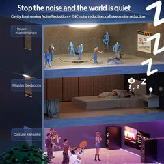 Bluetooth 5.3 Sleeping Earbuds Wireless Mini Headphones For Work TWS Earphone Stereo Hidden Headsets with Mic HD Call Waterproof
