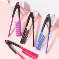 Straight hair brush, V-shaped straightener, straighten hair, suitable for hair salons, special for real hair wigs