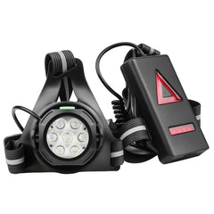 LED Chest Front Multi-Lamp Red Warning USB Rechargeable Night Running Light Triangle Reflective Strap Back Light Backpack Light