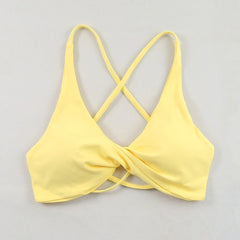 Sexy Slim Shoulder Straps Somfortable High Stretch Sports Underwear Gym Workout Breathable Detachable Yoga Bra