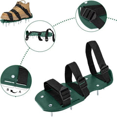 Lawn Aerator Shoes Manual Lawn Aerator with Spike Adjustable Spiked Aerating Sandals Reusable Plastic Lawn Aerator Sandals