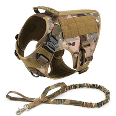 Tactical Vest Pet German Shepherd Golden Retriever Tactical Training Dog Harness and Leash Set For All Breeds Dogs