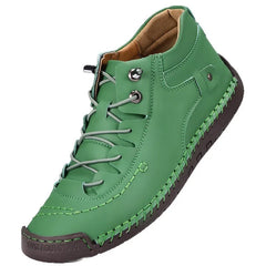 Purple Sneakers Women Casual Shoes Hand-stitching Leather Sneakers Women shoes Mid-top New Slip On Loafers Woman Driving Shoes
